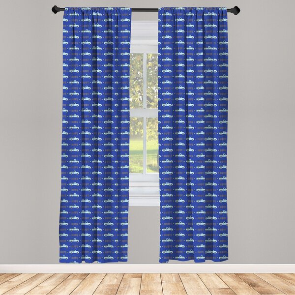 East Urban Home Truck Semi Sheer Rod Pocket Curtain Panels Wayfair   Truck Semi Sheer Rod Pocket Curtain Panels 